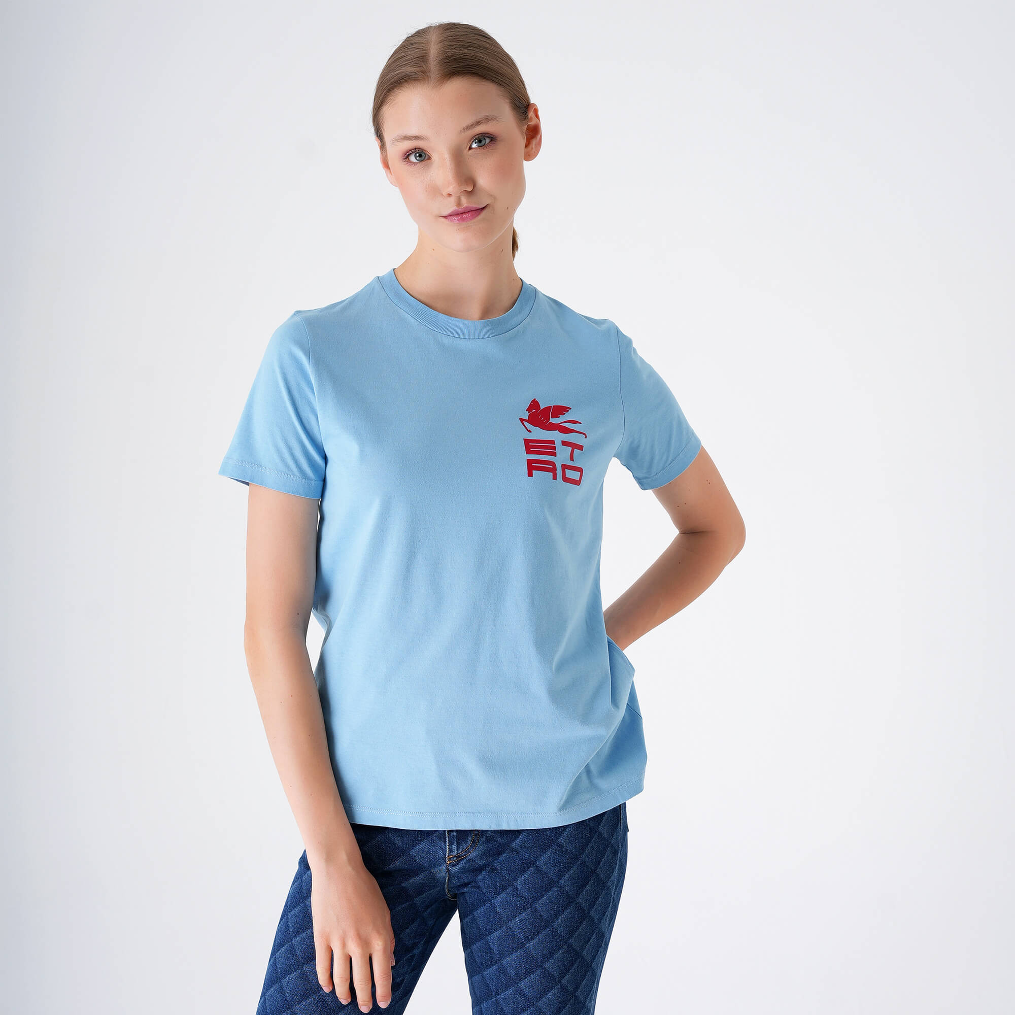 Etro - Blue Icon Logo Cotton T-shirt